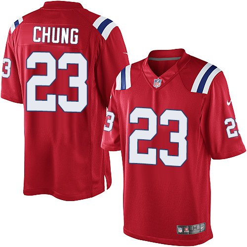 Men's Limited Patrick Chung Nike Jersey Red Alternate - #23 NFL New England Patriots